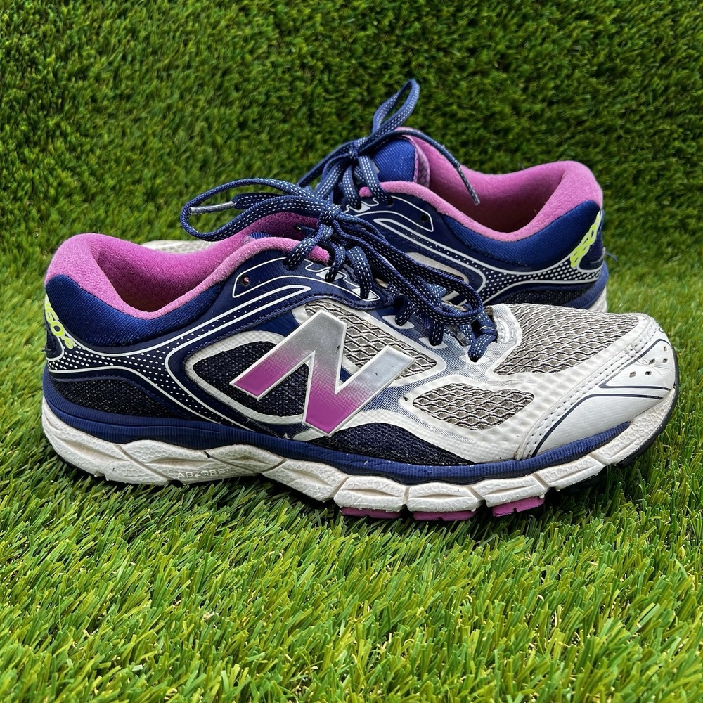 New Balance Shoes Women Size 9 860v6 W860WP6 Running White Blue Athletic USA